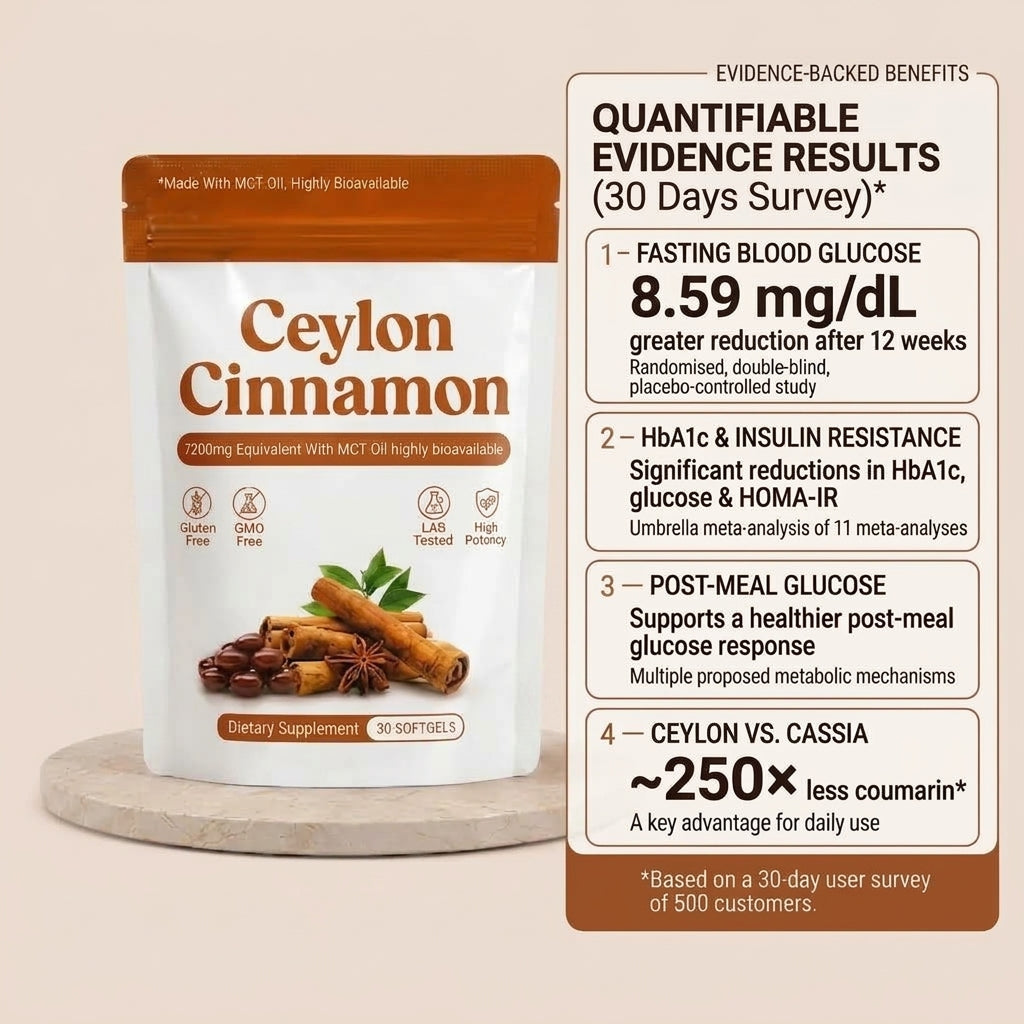 Ceylon Cinnamon 7200mg Equivalent with MCT Oil