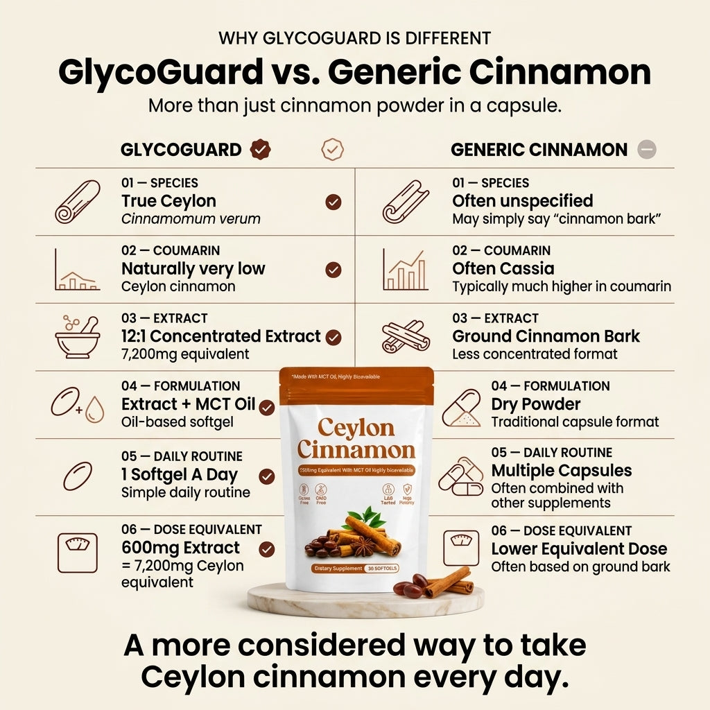 Ceylon Cinnamon 7200mg Equivalent with MCT Oil